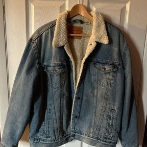 Levi's Blue Sherpa Denim Jacket